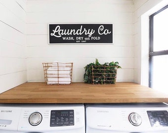 Laundry Co - Joanna Gaines | Fixer Upper Inspired Farmhouse Vintage Laundry Sign