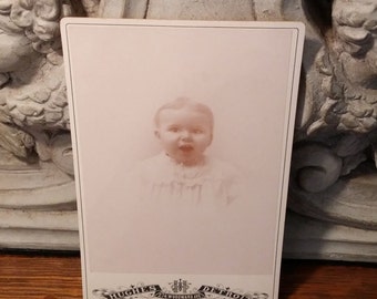 Precious Antique Baby Cabinet Card - Faded Sentimental Appeal - Antique Photo