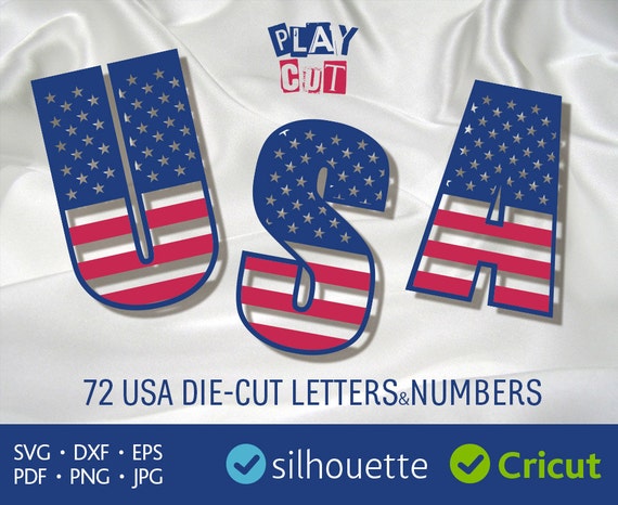 Download American Flag Font Svg Patriotic Monogram Alphabet Svg Stars