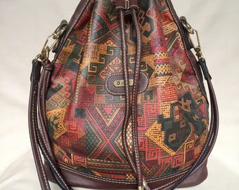 Samsonite / vintage bag / vintage bucket bag / sac seau / vintage shoulder bag / boho bag / hippie bag / bucket bag / tote bag