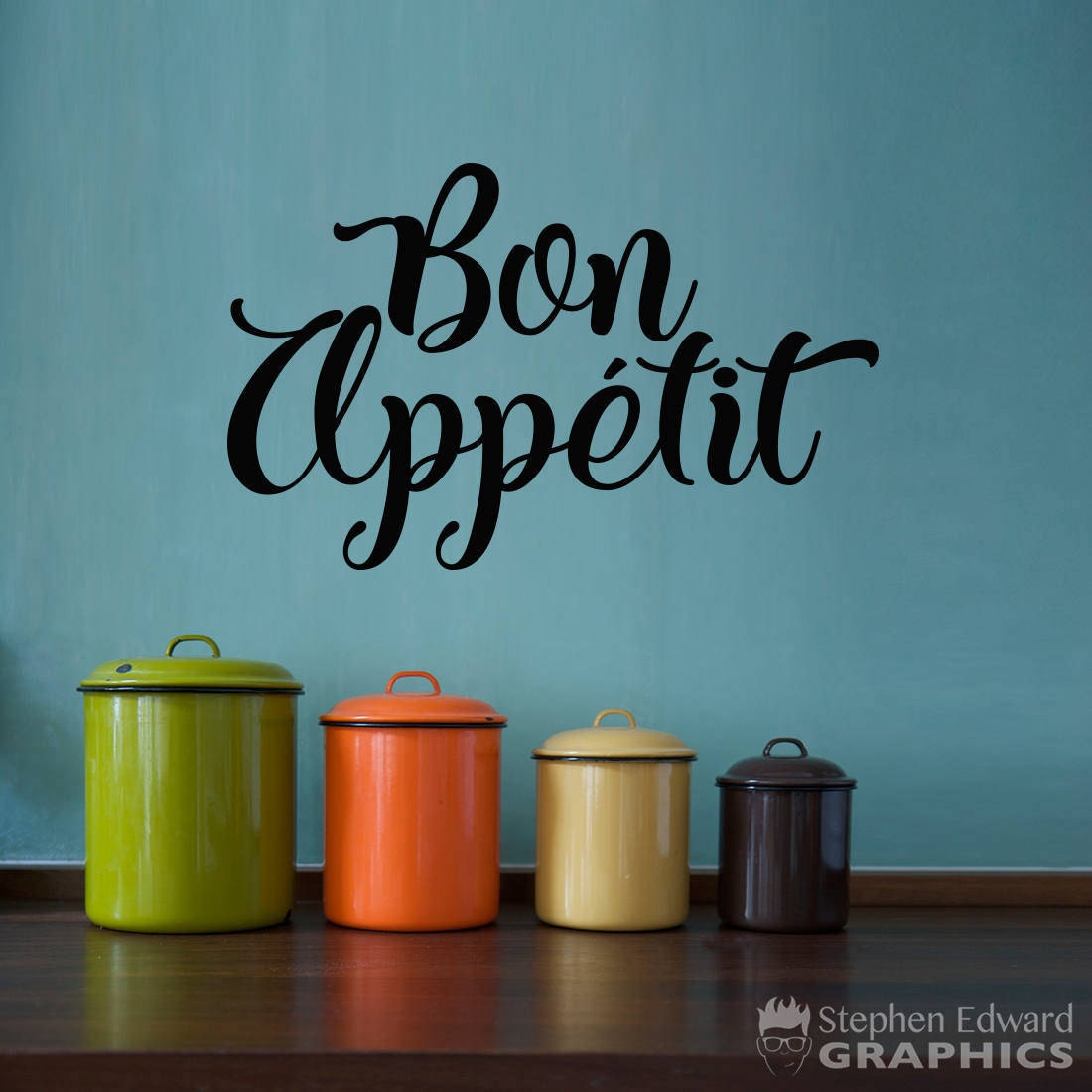 Bon Appetit Decal Kitchen Wall Art Dining Room Wall Decal