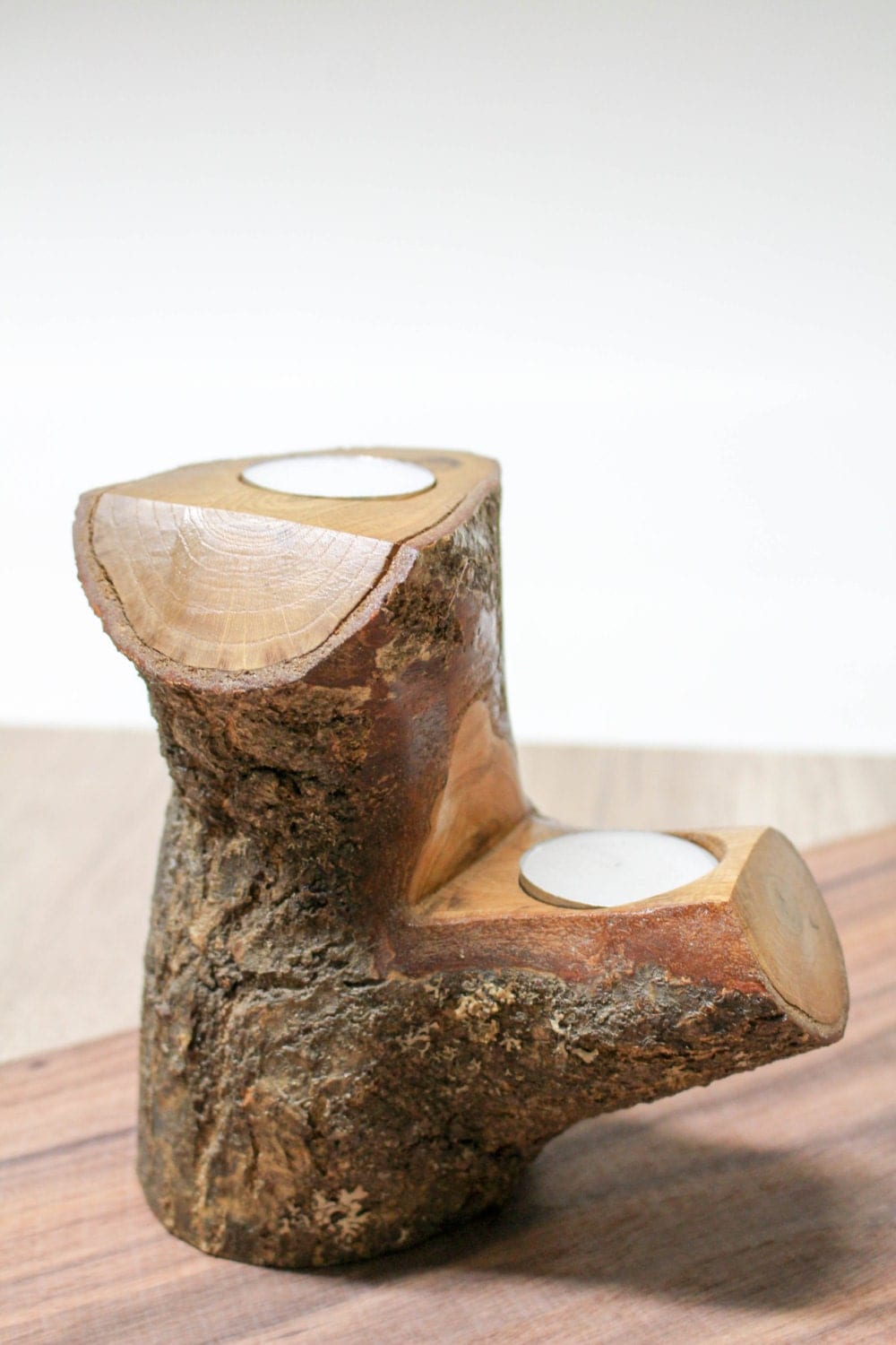 Rustic Wood Candle Holders Wooden Candle Holders Woodland
