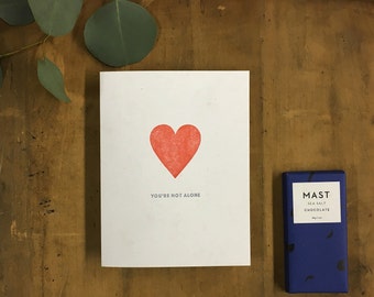 Love Card - You're Not Alone - Card for Him - Love Card - Anniversary Card - Funny Love Card - Card for Friend