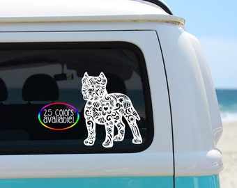 Pitbull Decal, Pit Decal, Pitty Decal, Vinyl Decal, Car Decal, Zentangle Decal, Pitbull Lover Decal, Laptop Decal, Zentangle Pitbull Decal