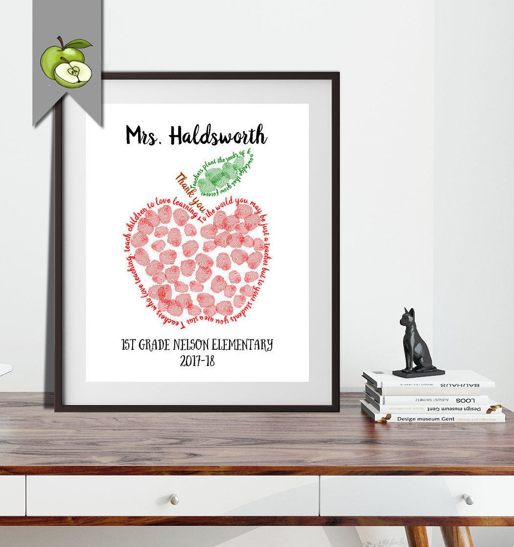 fingerprint apple class gift Teacher Gifts Teacher