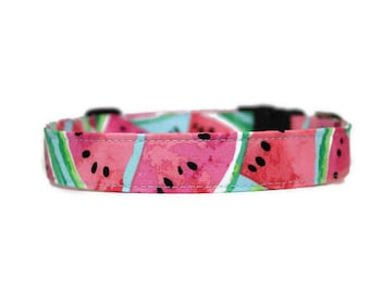 Watermelon , Dog Collar , Cat Collar, Martingale Dog Collar, Boy Dog Collar, Chain Martingale Dog Collar, Girl Collar, Spring Dog Collar