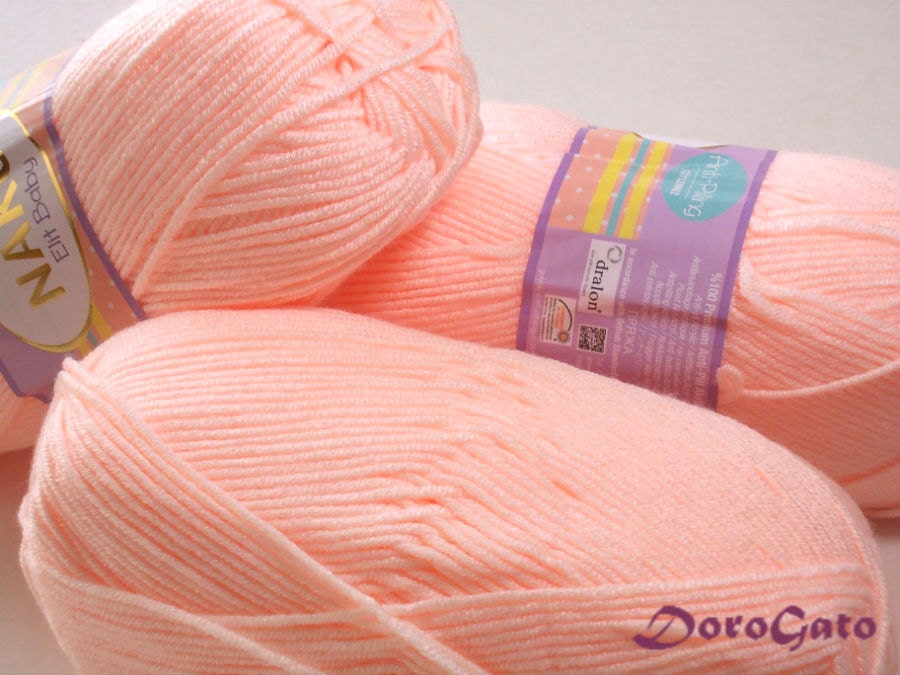 Soft BabyYarn Soft Peach yarn newborn baby yarn Nako Elit