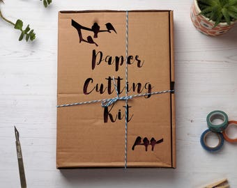 Paper cutting kit, DIY kit, Introduction to paper cutting, Paper cutting templates, FREE P&P