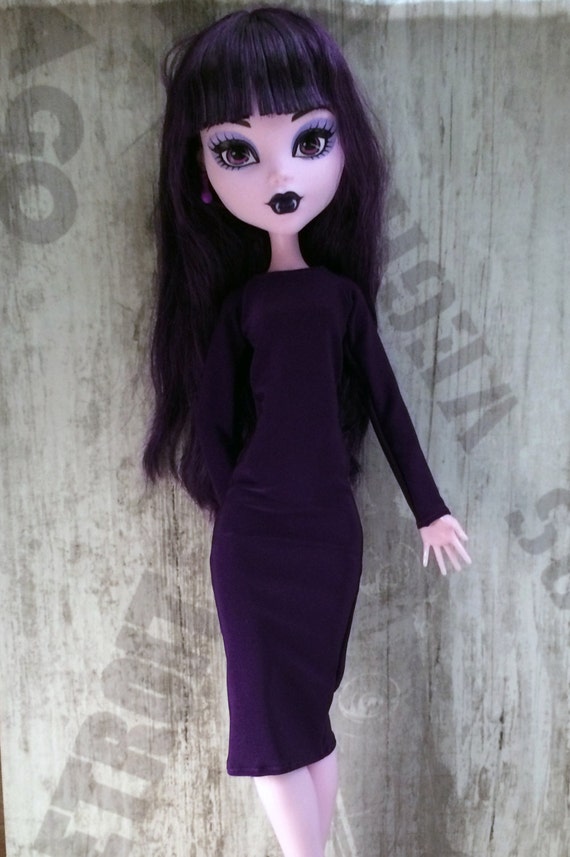 https example request to High Dark Dress Long the doll Monster Purple clothes.