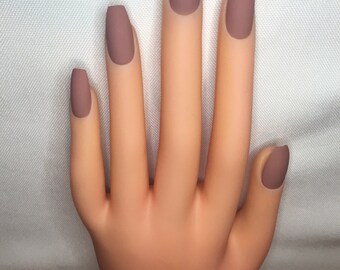 Brownberry Pink Press On Nails l Pink Fake Nails l Pink False Nails l Pink Glue On Nails