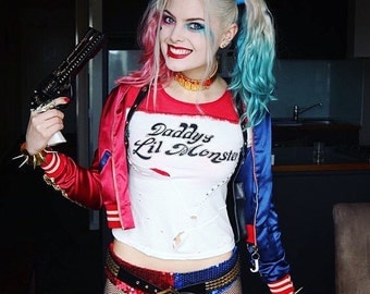 Harley Quinn Sequin hot pant shorts - Suicide Squad - As 'Infamous Harley Quinn'