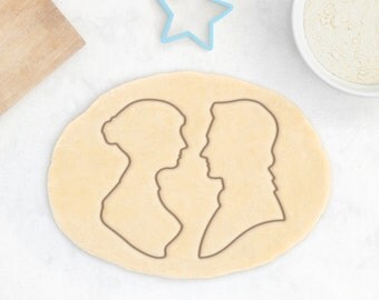 Pride and Prejudice Cookie Cutter Set - Romantic Cookies Jane Austen Novel Literature Fondant Cutter Silhouette Girlfriend - 3D Printed
