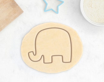 Elephant Cookie Cutter - Animal Cookie Cutter Africa Safari Savanna Cute Giraffe Hippo Rhino Baby Shower Cookies - 3D Printed