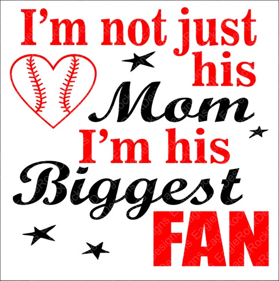 Download Baseball Mom Biggest Fan SVG DXF EPS Png Cut File for Cameo