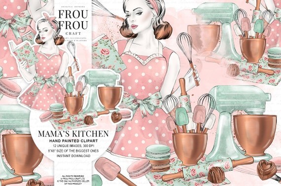 Kitchen Clipart Bakery Clip Art Cooking Graphics Baking Utensils Retro Restaurant Fashion Illustration Chocolate Macaroons Mint Pink Copper Kitchen Clipart Bakery Clip Art Cooking Graphics Baking Utensils Retro Restaurant Fashion Illustration Chocolate Macaroons Mint Pink Copper