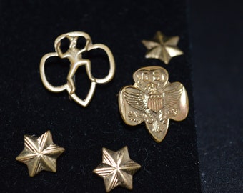 Girl Scout pins / Brownie pin / girl scout jewelry / girl scout insignia pins / scout pins / Girl Scouts of the USA / insignia pins / girls