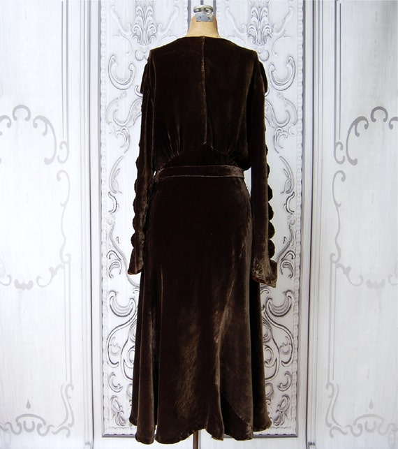 Vintage 30's Bias Cut Evening Gown 1930's Art Deco