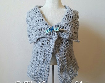 Lacy Waves Vest Crochet Pattern *PDF DOWNLOAD* Instant Download