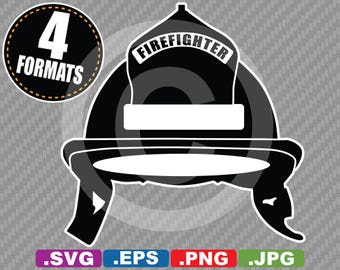 Firefighter Helmet Clip Art Image - SVG cutting file Plus eps(vector), jpg, & png