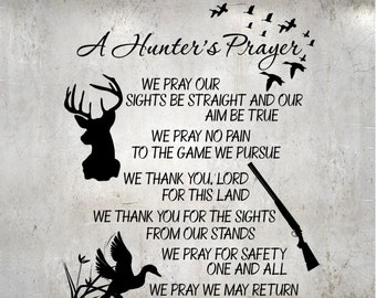 Deer hunters prayer | Etsy