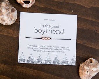 Best Boyfriend Wish Bracelet, Friendship Bracelet, Make a Wish, Unique Gifts under 10, Fun Gift, Boyfriend or Girlfriend Gift, cheap present
