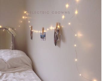 Gift for Her, Boho Decor, String Lights for Bedroom, Wall Decor, Girls Bedroom Decor, Battery & Plug in Fairy Lights for your Tapestry
