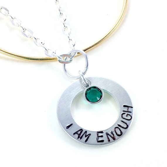 Mental health awareness necklace by HandStampedTrinkets on Etsy
