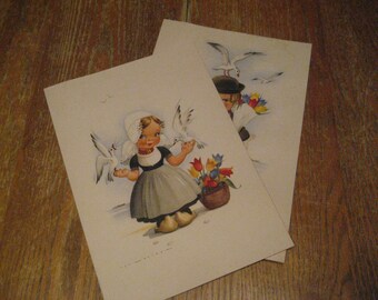 1957 Holland America Line M.V. Westerdam Dinner Menus, Lot of 2