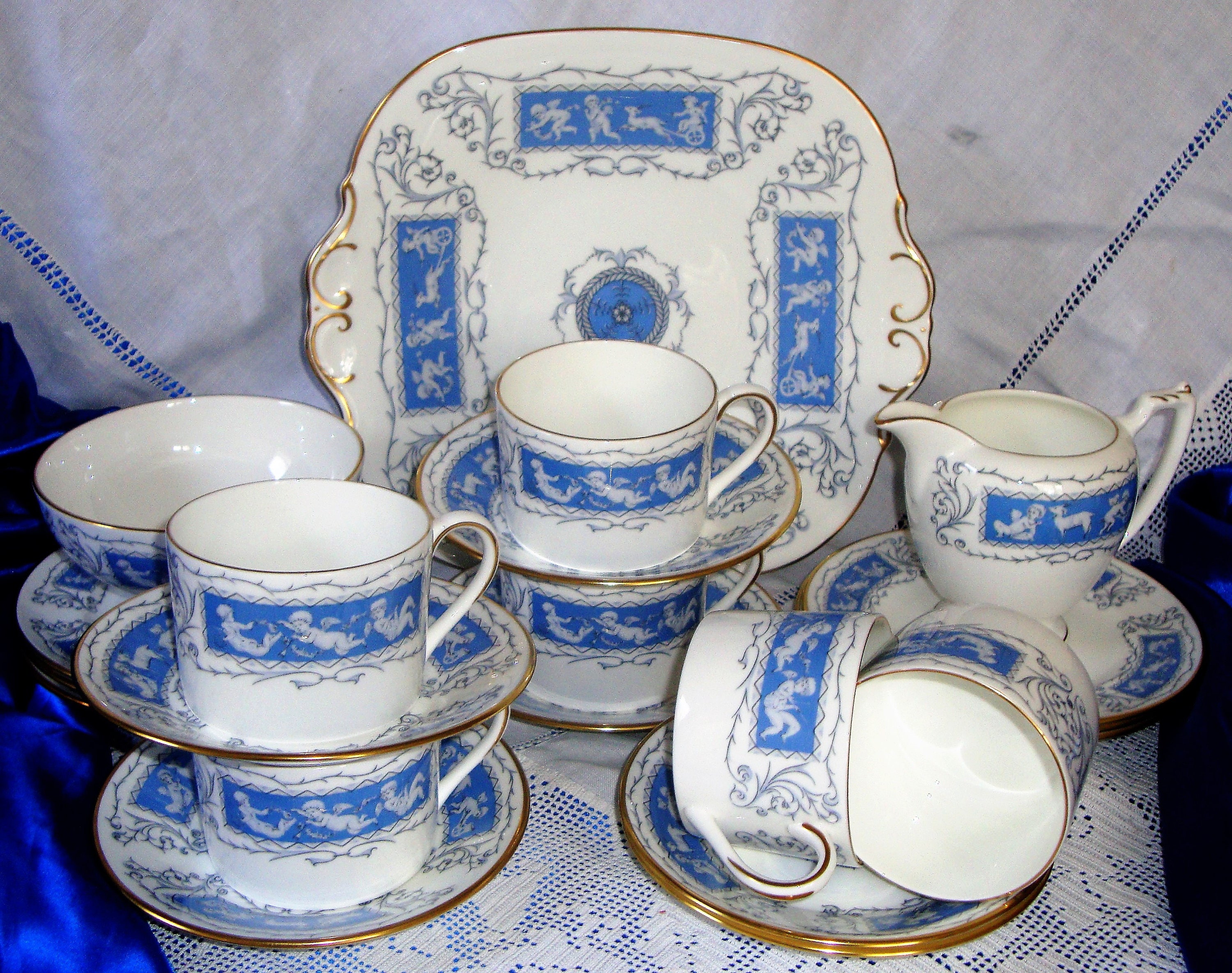 COALPORT REVELRY TEA Set Unused Pristine Condition