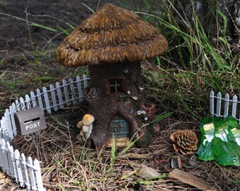 Fairy House Tree Stump+Fairy Garden Figurine+Fairy Garden Miniatures+Fariy Garden House+Fariy Garden Accessories+Fairy Garden Supplies