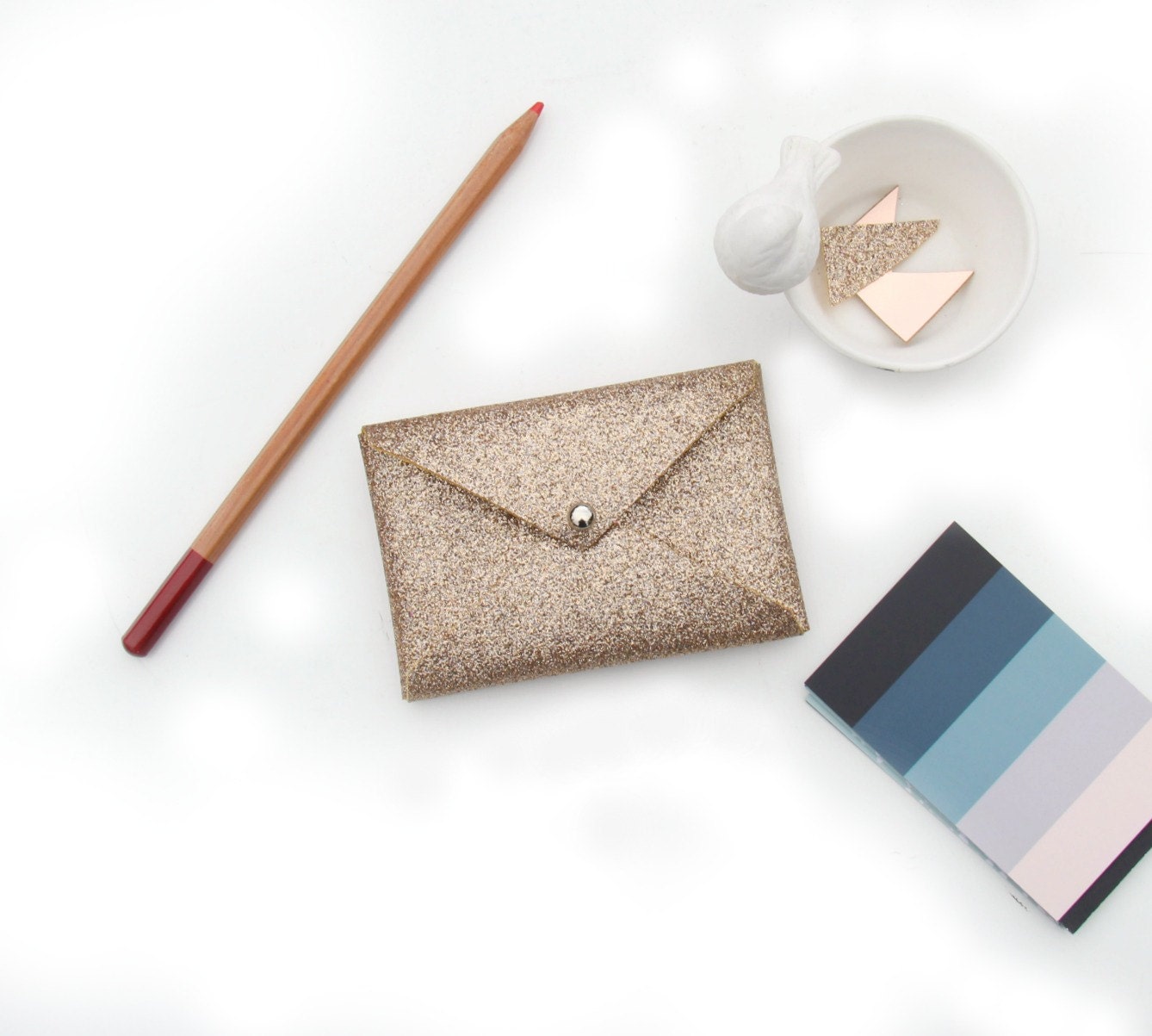 Rose Gold Glitter Business Card Holder Business Card Case