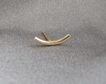 Gold Bar Earrings, 14k Gold Earrings, Minimalist Earrings, Small Gold Earrings, Solid Gold Earrings