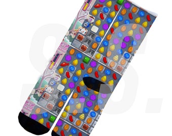 Custom Socks - Candy Crush! Saga Game App Invite elites elite sock