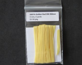 5007A Goldenrod yellow Silk Ribbon 4mm