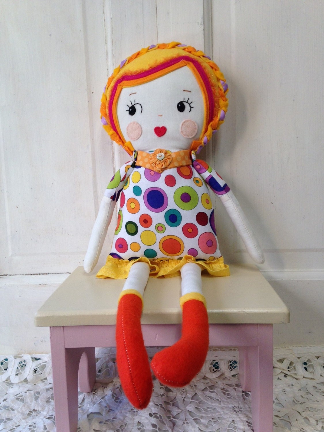 Rag Doll Handmade / Fabric Dolls / Awake Asleep Rag Doll