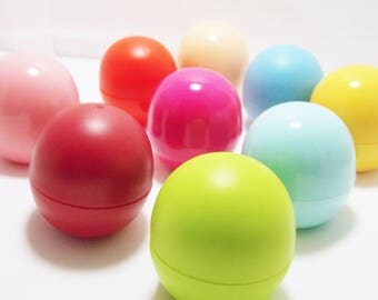 Balm Shower Favors lip balm favors Supplies Empty containers plastic DIY Lip balm Like EOS Baby shower favors Bridal Shower favors