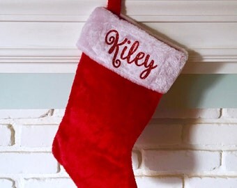 Personalized Christmas Stocking, Custom Stocking, Pet Stocking, Monogram Stocking. Get before christmas~!