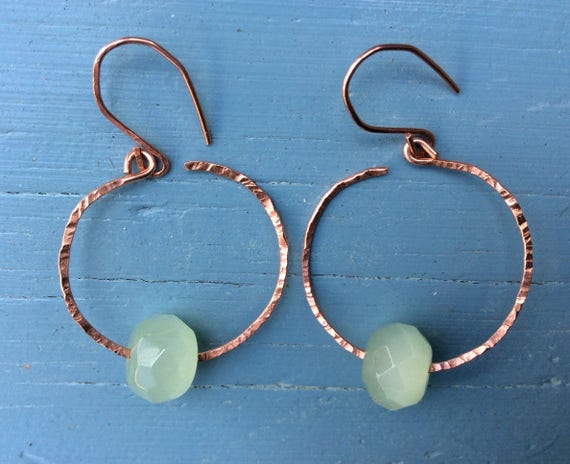 copper creol.Copper hooks.Hammered copper earrings.vikinger
