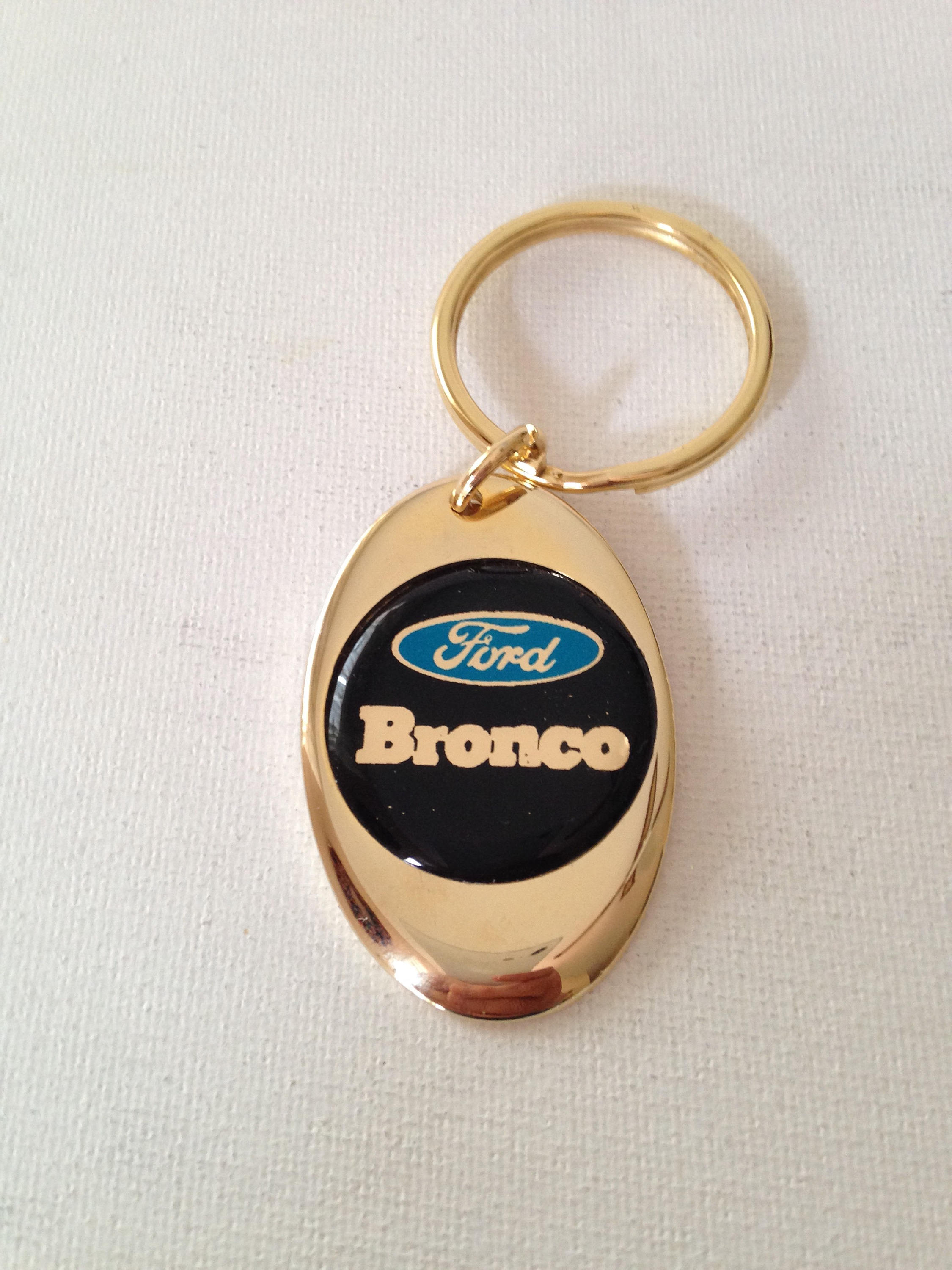 Ford Bronco Keychain Solid Brass Gold Plated Key Chain