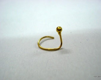 18kt traditional design gold nose stud nosepin nose ornament handmade