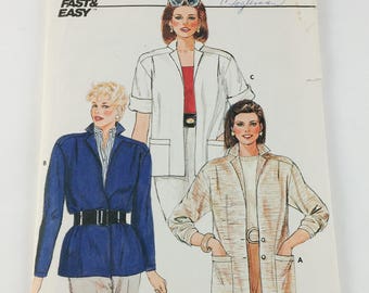 Butterick Sewing Pattern 6463 Misses Jacket Size 8 1980's