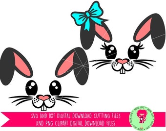 Download Bunny Rabbit Face Easter SVG / DXF Cutting Files For ...