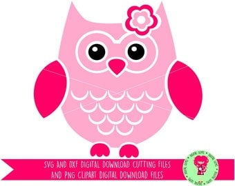 Owl SVG / DXF Cutting Files for Cricut Design Space / Silhouette Studio & PNG Clipart, Digital Download, Commercial Use Ok