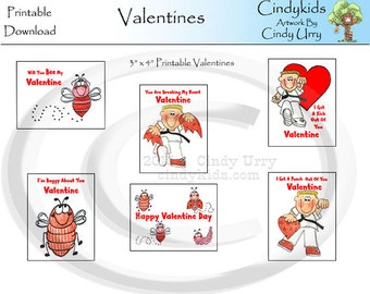 Printable 3" x 4" Valentine's Downloadable. For School, Friends, And Neighbors.