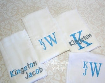 Baby Gift, Burpcloth, Baby Bib, Baby Shower Gift, Monogram Baby Gift, Monogram baby bib, Monogram infant, baby layette set
