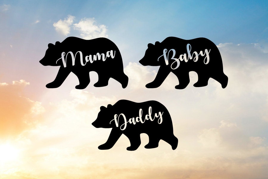 Download Mama Bear Svg Daddy Bear SVG Baby Bear SVG file for cutting
