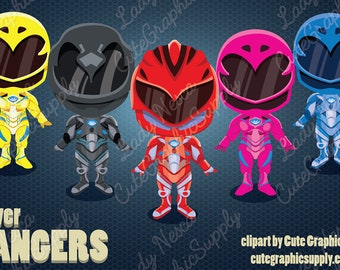 Superhero clipart, Power Rangers clipart, Rangers clipart, super hero clipart, hero clipart, heroes clipart -LN0153-