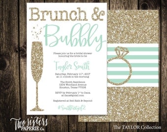 Printable Mint to Be Bridal Shower invitation / mint bridal