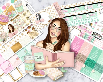 ULTIMATE Weekly Kit / Plan In Gold / Planner Stickers / Hand Drawn / Fits Erin Condren Vertical & MAMBI