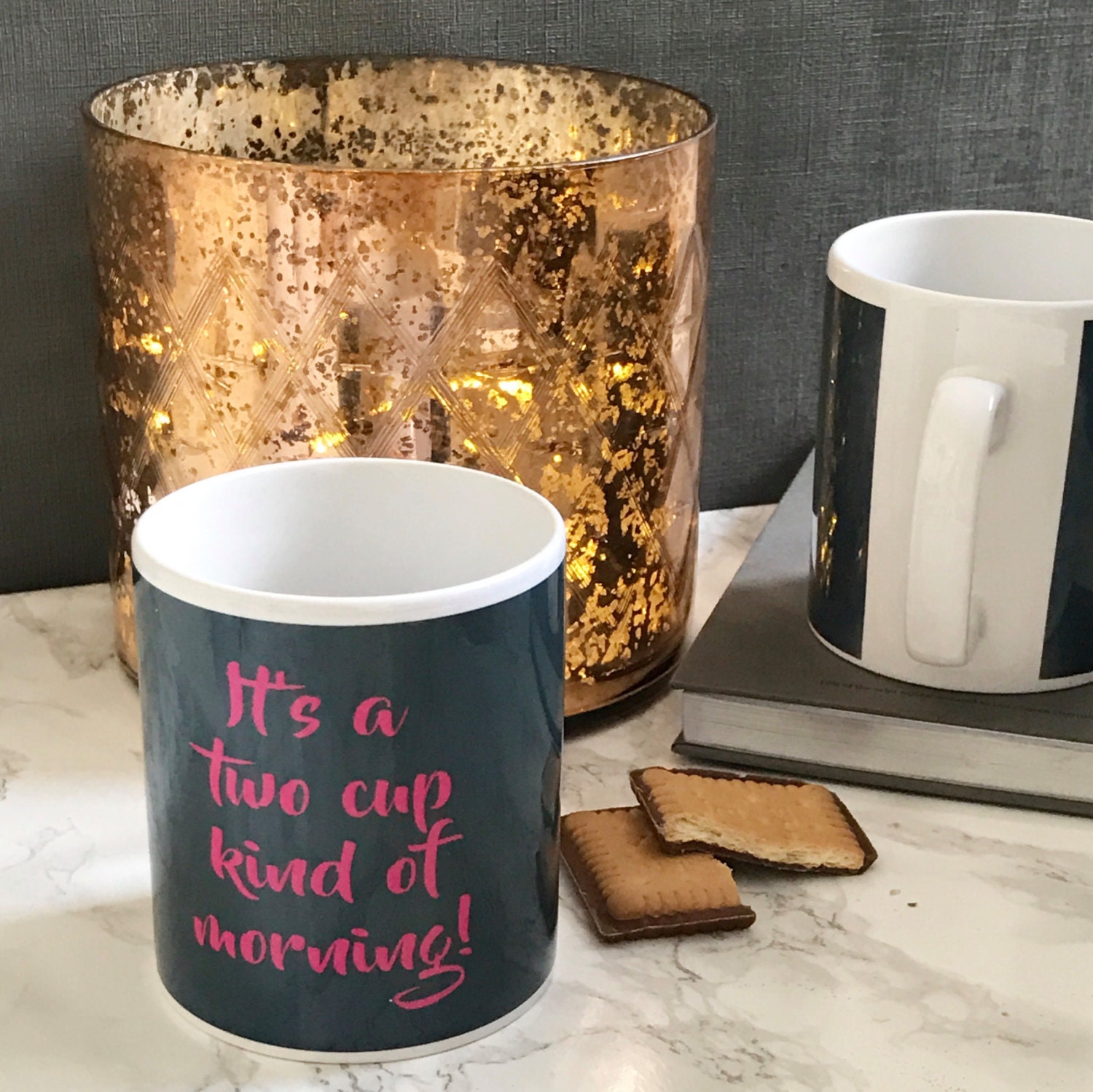 Two Cup Kind of Morning Mug-Tea Mug-Coffee Mug-Message Mug-Funny Mug-Stocking Filler-Secret Santa Present